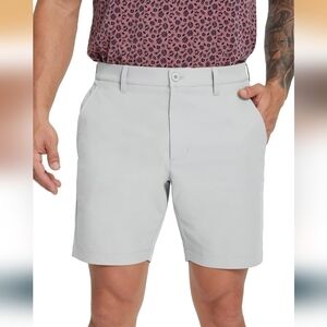 MAELREG | Men's Glacier Grey Proflex Flat Front 7" Golf Shorts